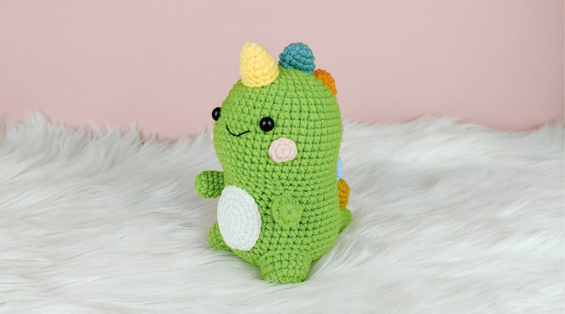 Cute crochet dinosaur