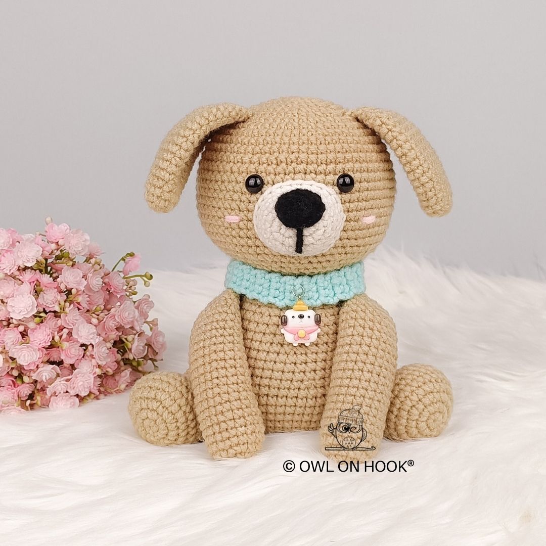 Cute brown dog crochet pattern