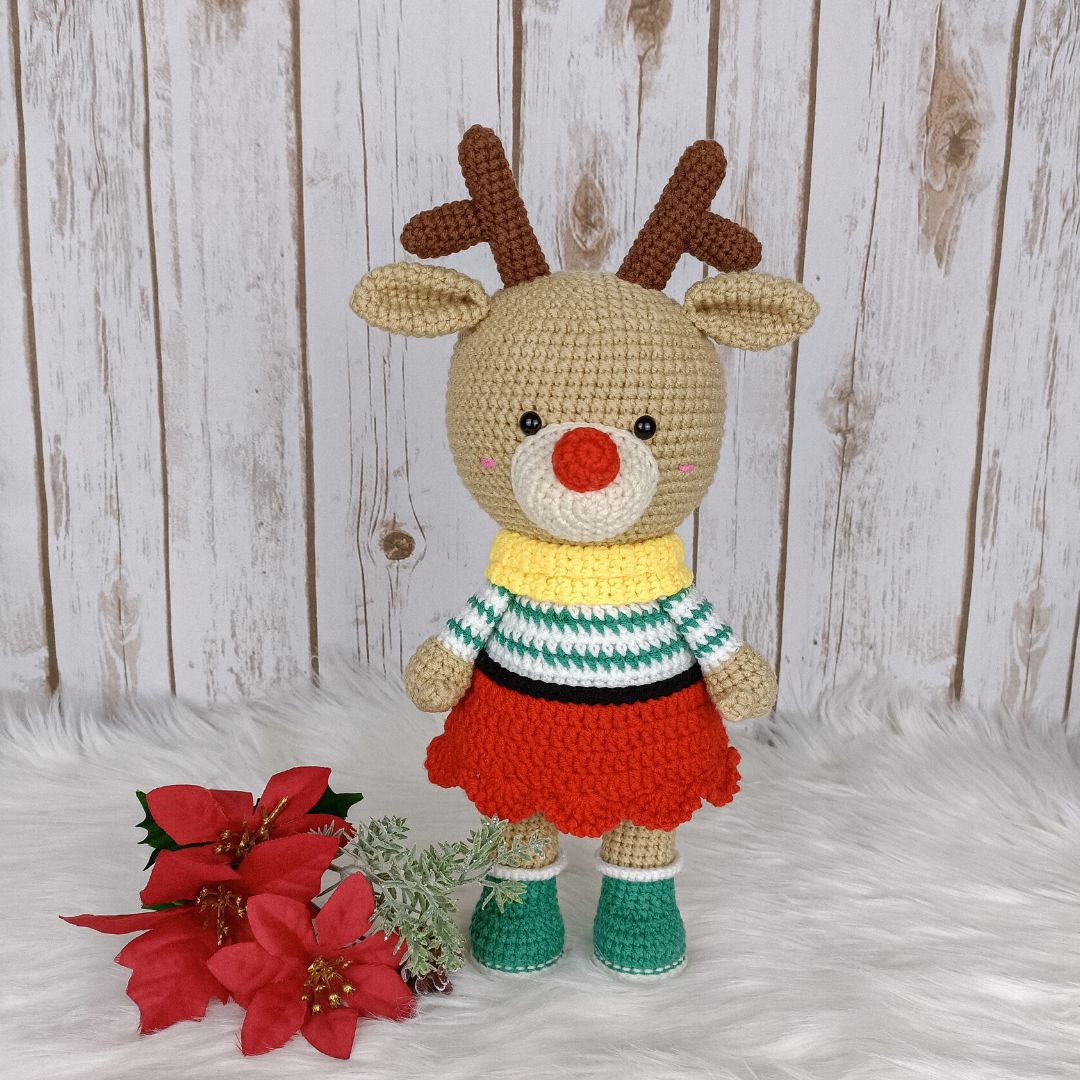 Owl On Hook Amigurumi Reindeer Pattern