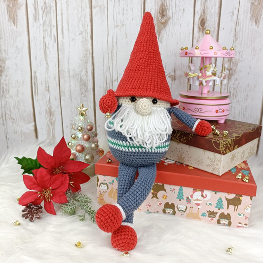 A happy handmade gnome giving you a thumbs up for this Christmas.