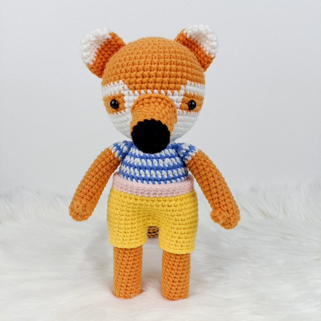 Bring home a friendly crochet fox!