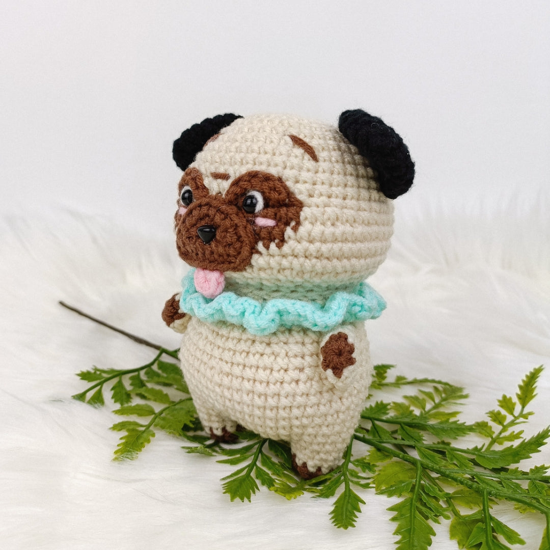 Cute Crochet Handmade Pug Dog